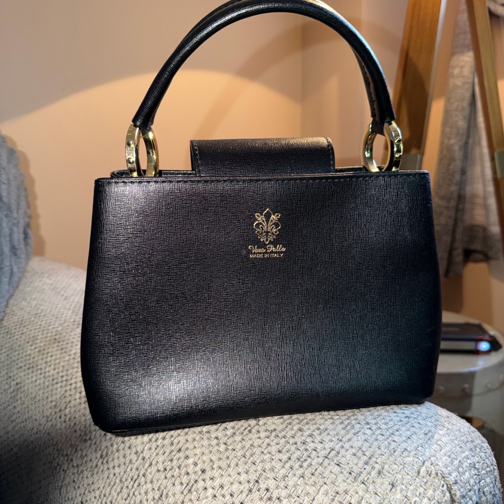 Vera Pelle Elegant Black Satchel - Picture 8 of 8